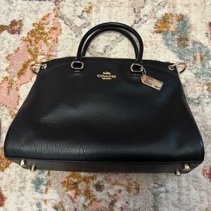 Coach Pebbled Leather and Suede Mia Satchel